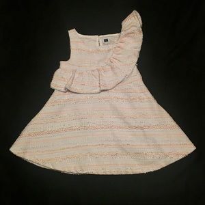 NWOT Janie & Jack Pink & Blue Tweed Ruffled Dress